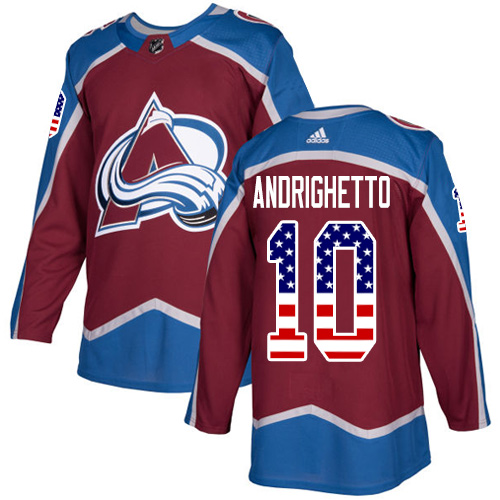 Adidas Avalanche #10 Sven Andrighetto Burgundy Home Authentic USA Flag ...